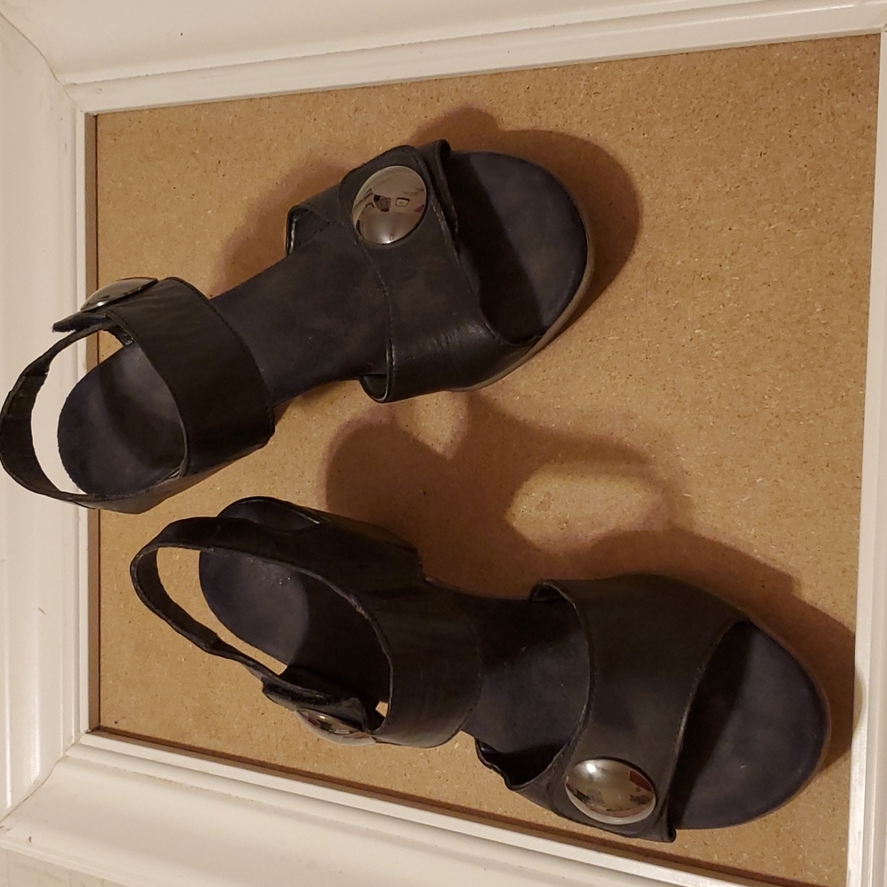 Rieker navy leather sandals size 7